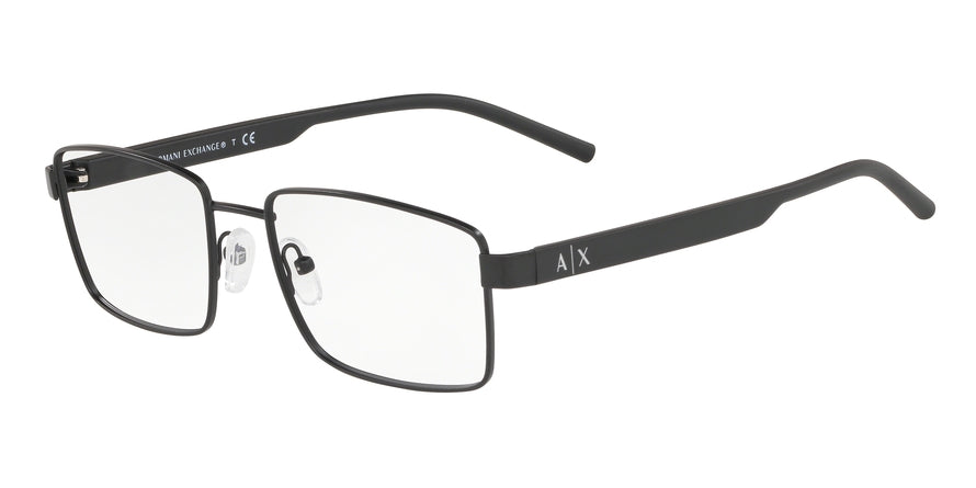 Exchange Armani AX1037 Rectangle Eyeglasses  6063-MATTE BLACK 55-18-145 - Color Map black