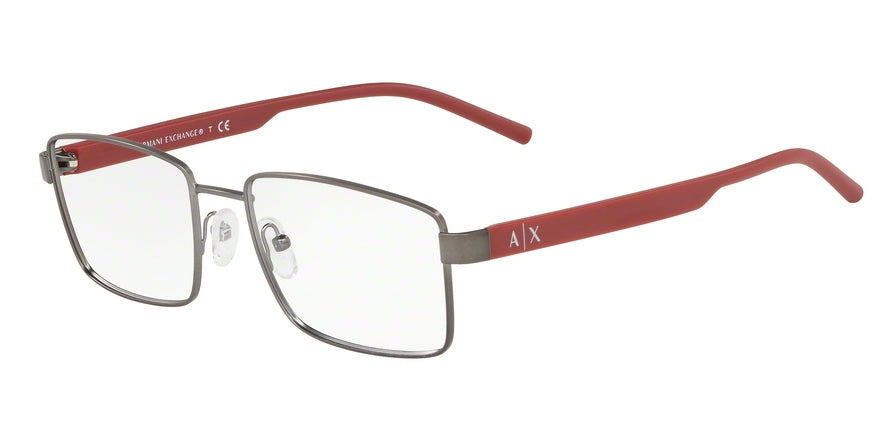 Exchange Armani AX1037 Rectangle Eyeglasses  6088-MATTE GUNMETAL 55-18-145 - Color Map gunmetal