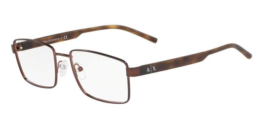 Exchange Armani AX1037 Rectangle Eyeglasses  6106-MATTE BROWN 55-18-145 - Color Map brown
