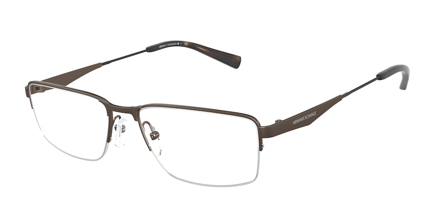 Exchange Armani AX1038 Rectangle Eyeglasses  6114-MATTE BRONZE 56-17-140 - Color Map bronze/copper
