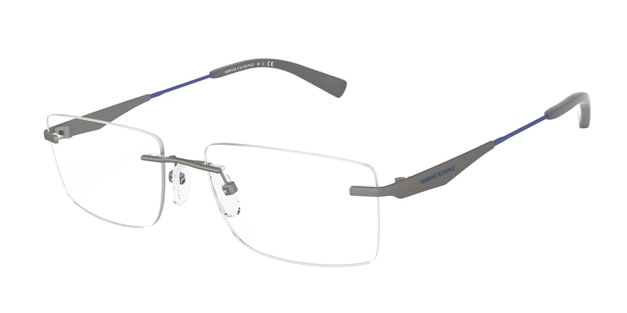 Exchange Armani AX1039 Rectangle Eyeglasses  6006-MATTE GUNMETAL 56-17-140 - Color Map gunmetal