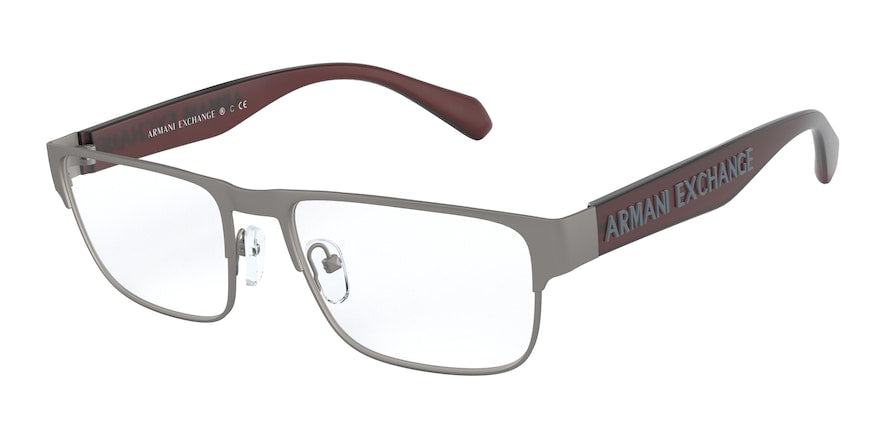 Exchange Armani AX1041 Rectangle Eyeglasses  6006-MATTE GUNMETAL 56-18-140 - Color Map gunmetal