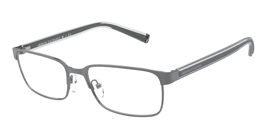 Exchange Armani AX1042 Rectangle Eyeglasses  6006-MATTE GUNMETAL 56-18-140 - Color Map gunmetal