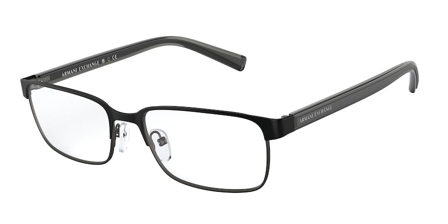 Exchange Armani AX1042 Rectangle Eyeglasses  6063-MATTE BLACK 56-18-140 - Color Map black