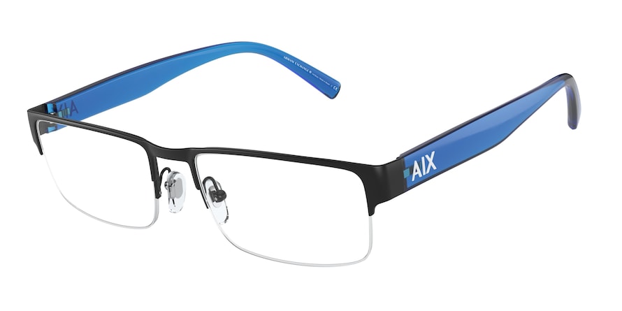 Exchange Armani AX1044 Rectangle Eyeglasses  6000-MATTE BLACK 56-18-145 - Color Map black