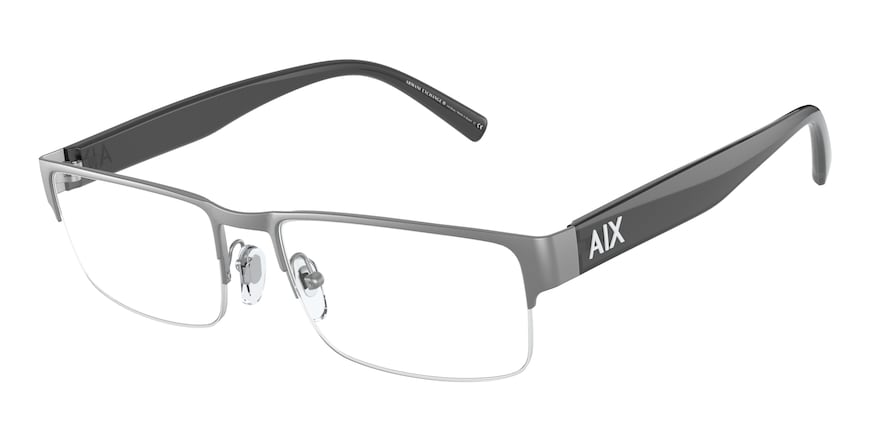 Exchange Armani AX1044 Rectangle Eyeglasses  6112-MATTE GREY 56-18-145 - Color Map grey