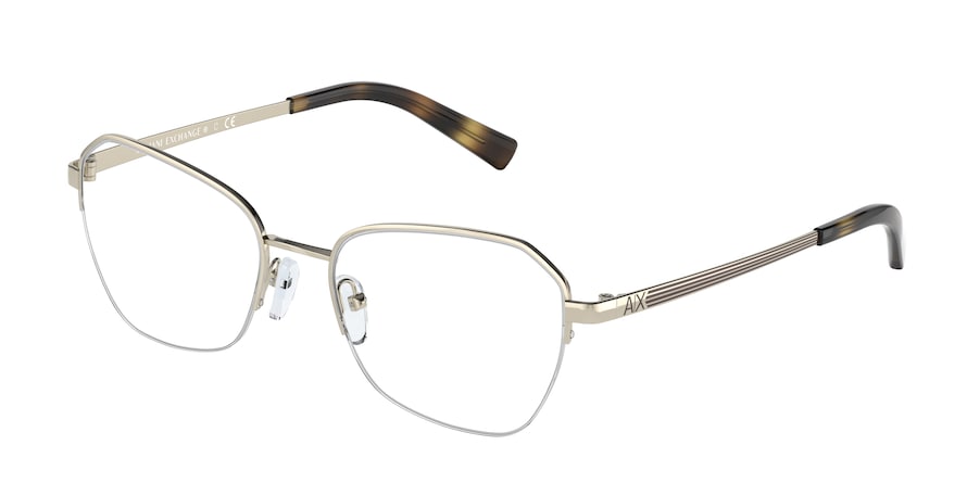 Exchange Armani AX1045 Cat Eye Eyeglasses  6110-PALE GOLD 53-18-140 - Color Map gold