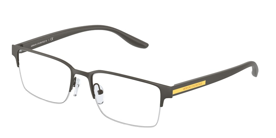 Exchange Armani AX1046 Rectangle Eyeglasses  6001-MATTE BROWN 55-18-145 - Color Map brown