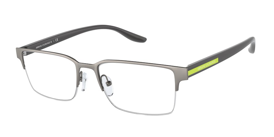 Exchange Armani AX1046 Rectangle Eyeglasses  6003-MATTE GUNMETAL 55-18-145 - Color Map gunmetal