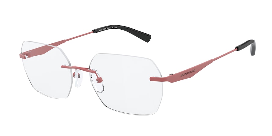 Exchange Armani AX1047 Irregular Eyeglasses  6104-PINK 55-17-140 - Color Map pink