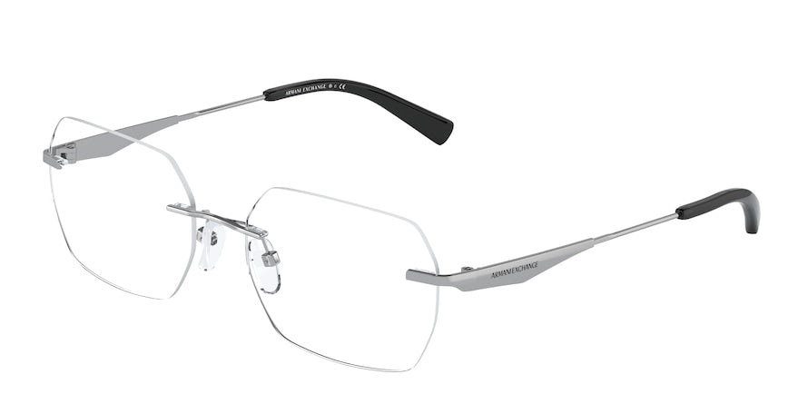 Exchange Armani AX1047 Irregular Eyeglasses  6116-SILVER 55-17-140 - Color Map silver