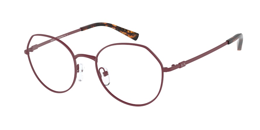 Exchange Armani AX1048 Round Eyeglasses  6002-MATTE BORDEAUX 50-19-140 - Color Map bordeaux