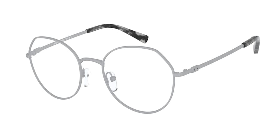 Exchange Armani AX1048 Round Eyeglasses  6034-MATTE LIGHT GREY 50-19-140 - Color Map grey