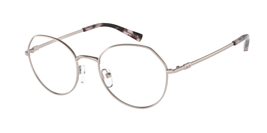 Exchange Armani AX1048 Round Eyeglasses  6103-ROSE GOLD 50-19-140 - Color Map bronze/copper