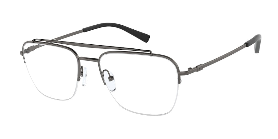 Exchange Armani AX1049 Rectangle Eyeglasses  6003-MATTE GUNMETAL 55-18-145 - Color Map gunmetal