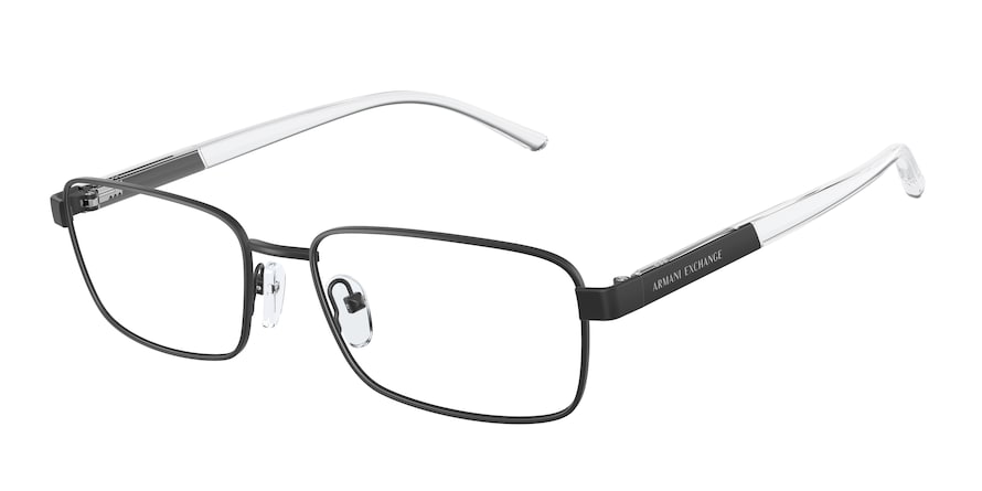 Exchange Armani AX1050 Rectangle Eyeglasses  6000-MATTE BLACK 56-17-145 - Color Map black