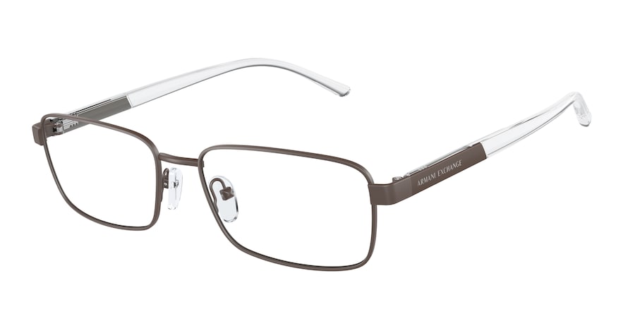 Exchange Armani AX1050 Rectangle Eyeglasses  6001-MATTE BROWN 56-17-145 - Color Map brown