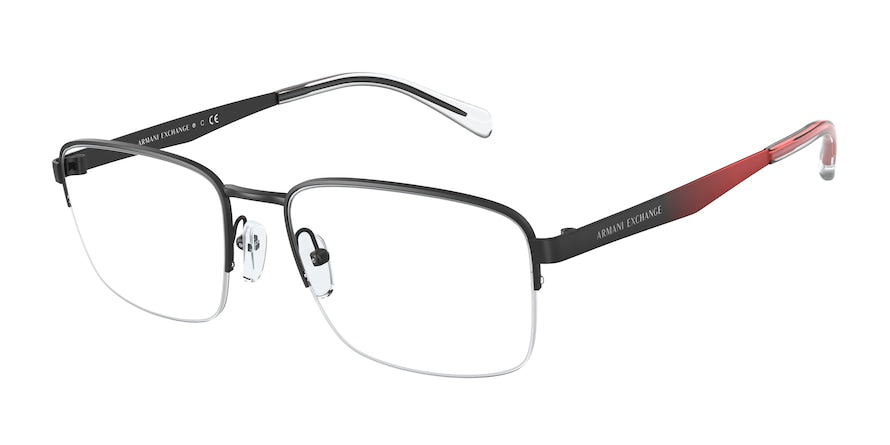 Exchange Armani AX1053 Rectangle Eyeglasses  6000-MATTE BLACK 56-18-145 - Color Map black
