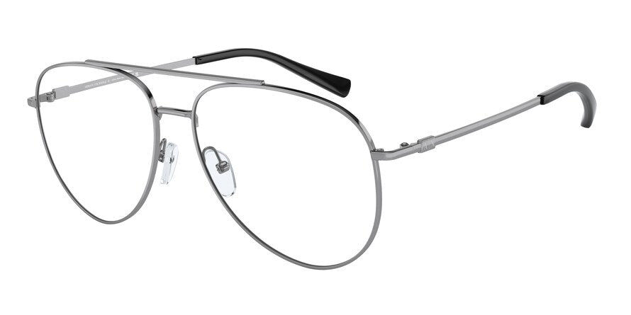 Exchange Armani AX1055 Pilot Eyeglasses  6003-SHINY GUNMETAL 56-15-140 - Color Map gunmetal
