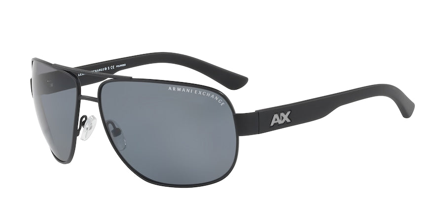 Exchange Armani AX2012S Pilot Sunglasses  606381-MATTE BLACK 62-14-125 - Color Map black