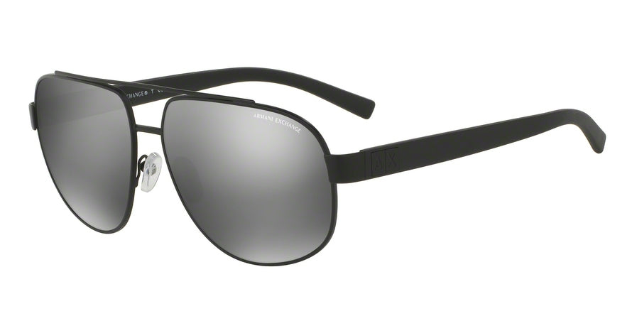 Exchange Armani AX2019S Pilot Sunglasses  60636G-MATTE BLACK 60-13-140 - Color Map black