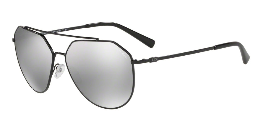 Exchange Armani AX2023S Irregular Sunglasses  60006G-BLACK 59-14-140 - Color Map black
