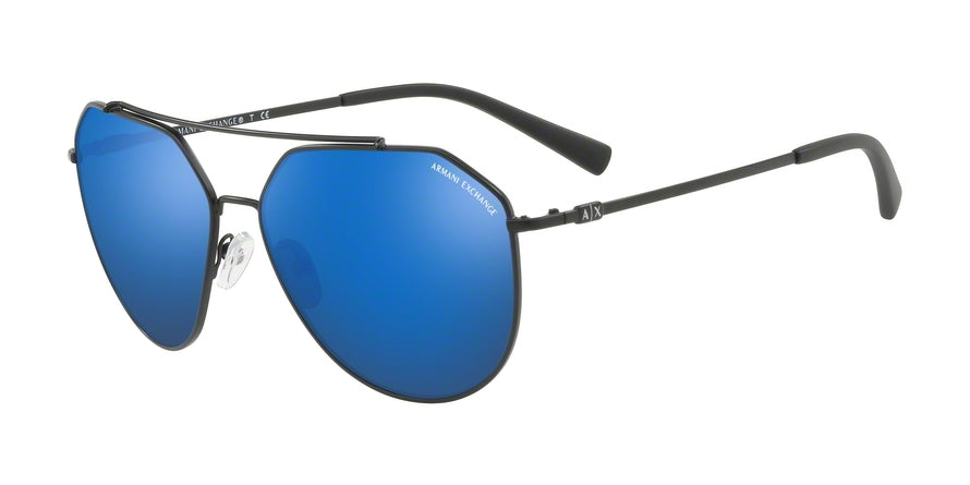 Exchange Armani AX2023S Irregular Sunglasses  606355-MATTE BLACK 59-14-140 - Color Map black