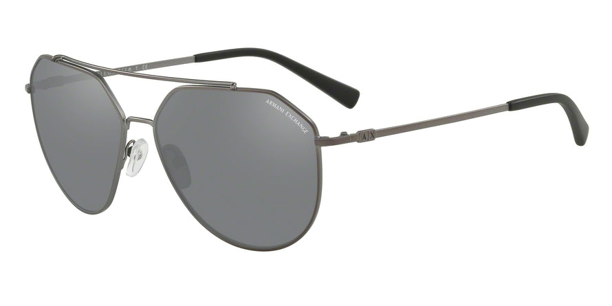 Exchange Armani AX2023S Irregular Sunglasses  60886G-MATTE GUNMETAL 59-14-140 - Color Map gunmetal