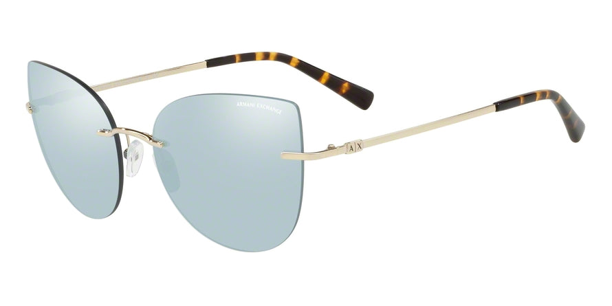 Exchange Armani AX2025S Butterfly Sunglasses  60446J-PALE GOLD 56-17-140 - Color Map gold