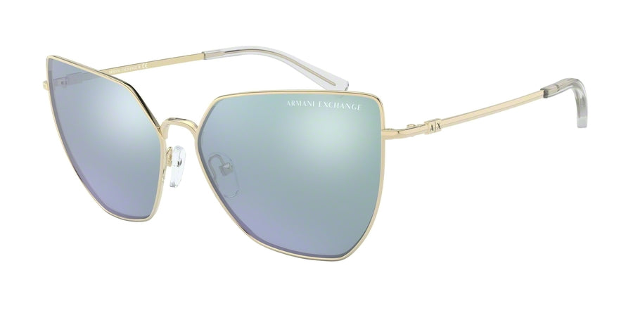 Exchange Armani AX2027S Irregular Sunglasses  60446J-PALE GOLD 59-14-140 - Color Map gold