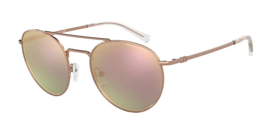 Exchange Armani AX2028S Phantos Sunglasses  61034Z-ROSE GOLD 53-21-140 - Color Map pink