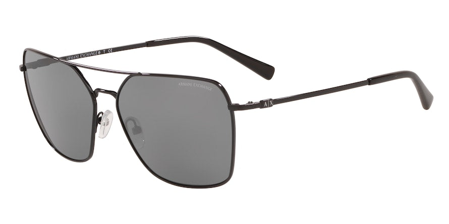 Exchange Armani AX2029S Irregular Sunglasses  60006G-BLACK 60-15-145 - Color Map black