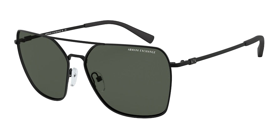 Exchange Armani AX2029S Irregular Sunglasses  606371-MATTE BLACK 60-15-145 - Color Map black