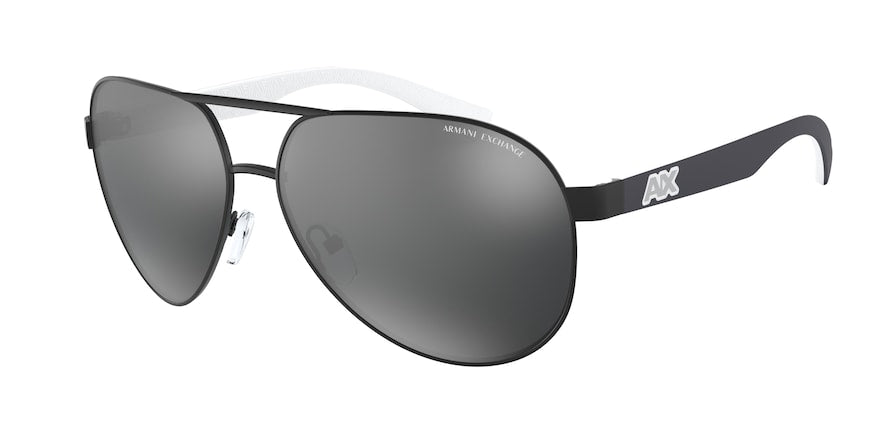 Exchange Armani AX2031S Pilot Sunglasses  60636G-MATTE BLACK 60-14-130 - Color Map black