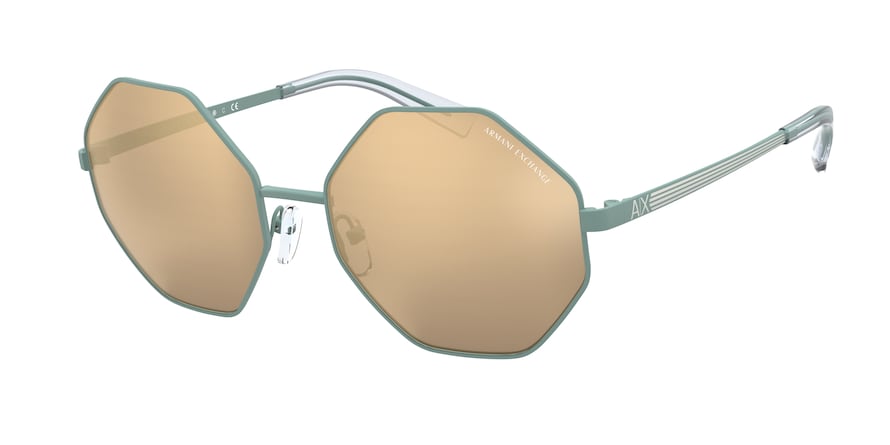 Exchange Armani AX2035S Irregular Sunglasses  60775A-MATTE LIGHT BLUE 55-18-140 - Color Map light blue