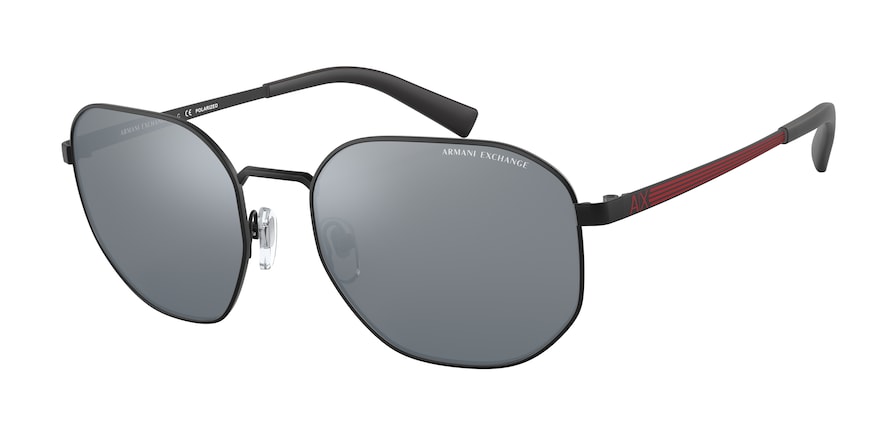 Exchange Armani AX2036S Pillow Sunglasses  6000Z3-MATTE BLACK 56-19-145 - Color Map black