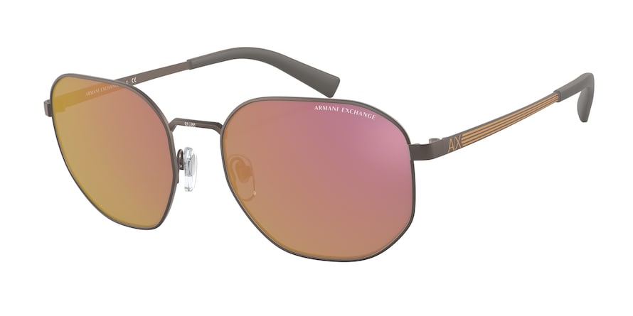 Exchange Armani AX2036S Pillow Sunglasses  60016Q-MATTE BROWN 56-19-145 - Color Map brown