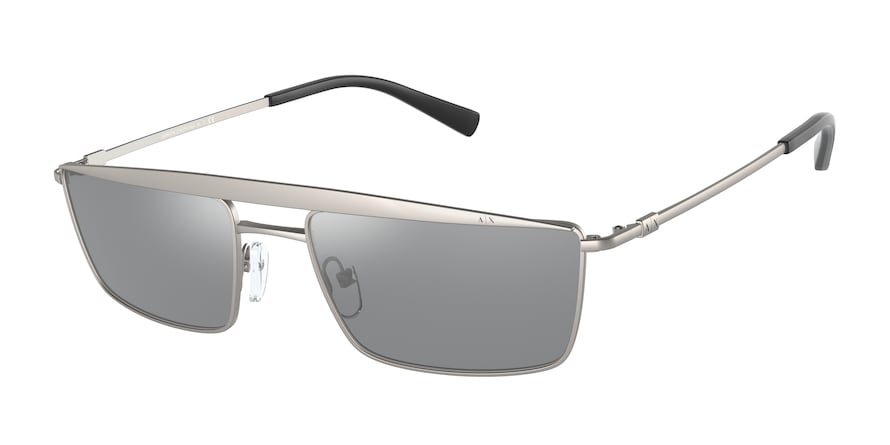 Exchange Armani AX2038S Rectangle Sunglasses  60036G-MATTE GUNMETAL 58-19-145 - Color Map gunmetal