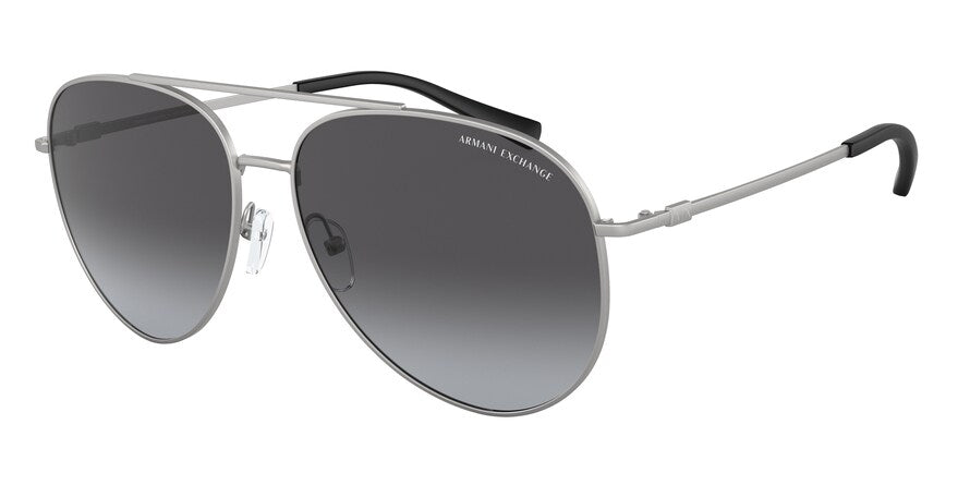 Exchange Armani AX2043S Pilot Sunglasses  60178G-MATTE GUNMETAL 62-15-145 - Color Map gunmetal