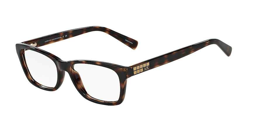 Exchange Armani AX3006F Rectangle Eyeglasses  8037-TORTOISE 54-16-140 - Color Map tortoise