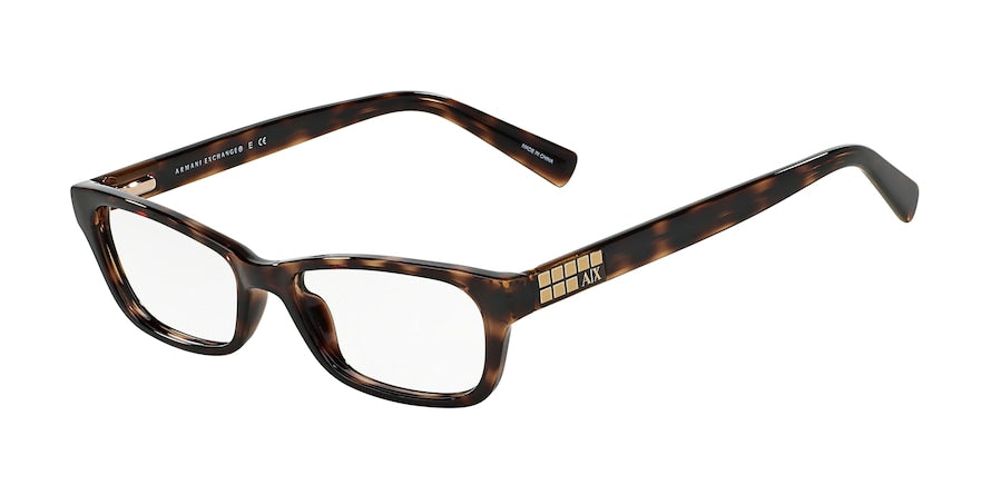 Exchange Armani AX3008 Rectangle Eyeglasses  8037-TORTOISE 49-15-135 - Color Map havana