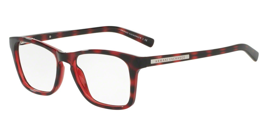 Exchange Armani AX3012 Square Eyeglasses  8205-HAVANA RED RHUBARB 52-16-140 - Color Map red