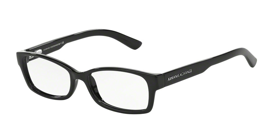 Exchange Armani AX3017 Butterfly Eyeglasses  8004-GLOSSY BLACK 52-16-135 - Color Map black