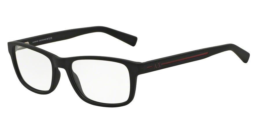Exchange Armani AX3021 Rectangle Eyeglasses  8078-MATTE BLACK 54-17-140 - Color Map black