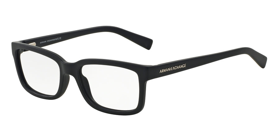 Exchange Armani AX3022F Rectangle Eyeglasses  8157-MATTE BLUE 55-17-145 - Color Map blue