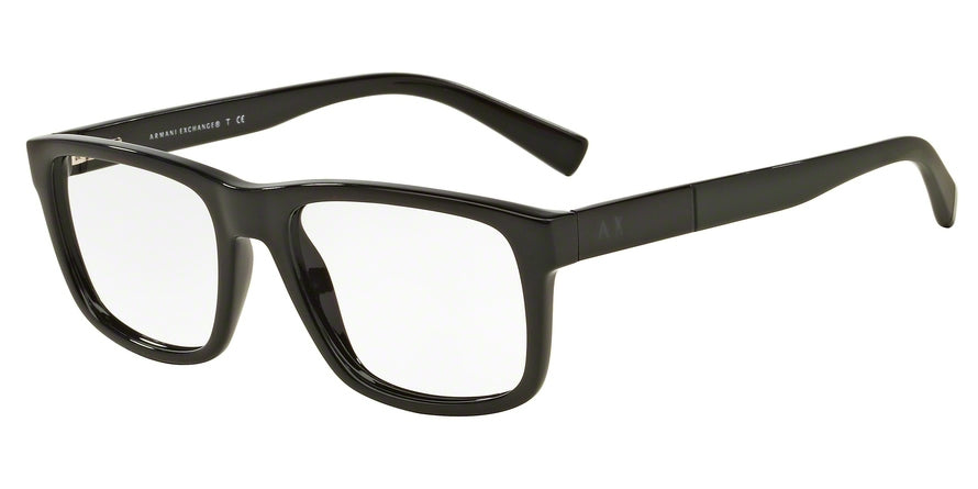 Exchange Armani AX3025 Square Eyeglasses  8178-BLACK 53-18-140 - Color Map black