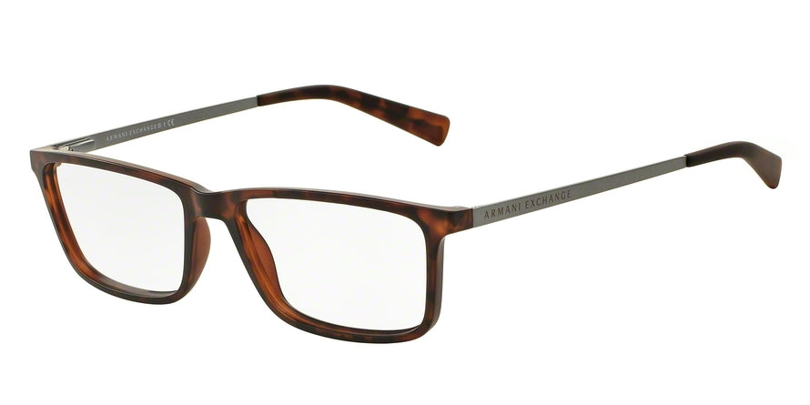 Exchange Armani AX3027F Rectangle Eyeglasses  8029-MATTE TORTOISE 55-16-140 - Color Map havana