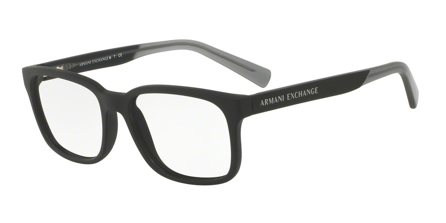 Exchange Armani AX3029 Square Eyeglasses  8182-MATTE BLACK 54-17-140 - Color Map black