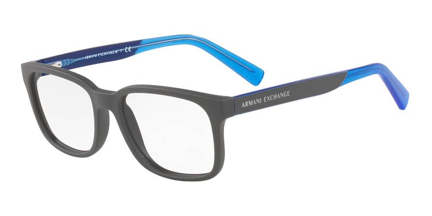 Exchange Armani AX3029 Square Eyeglasses  8314-MATTE GREY 54-17-140 - Color Map grey