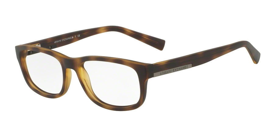 Exchange Armani AX3031F Rectangle Eyeglasses  8029-MATTE TORTOISE 55-17-140 - Color Map havana
